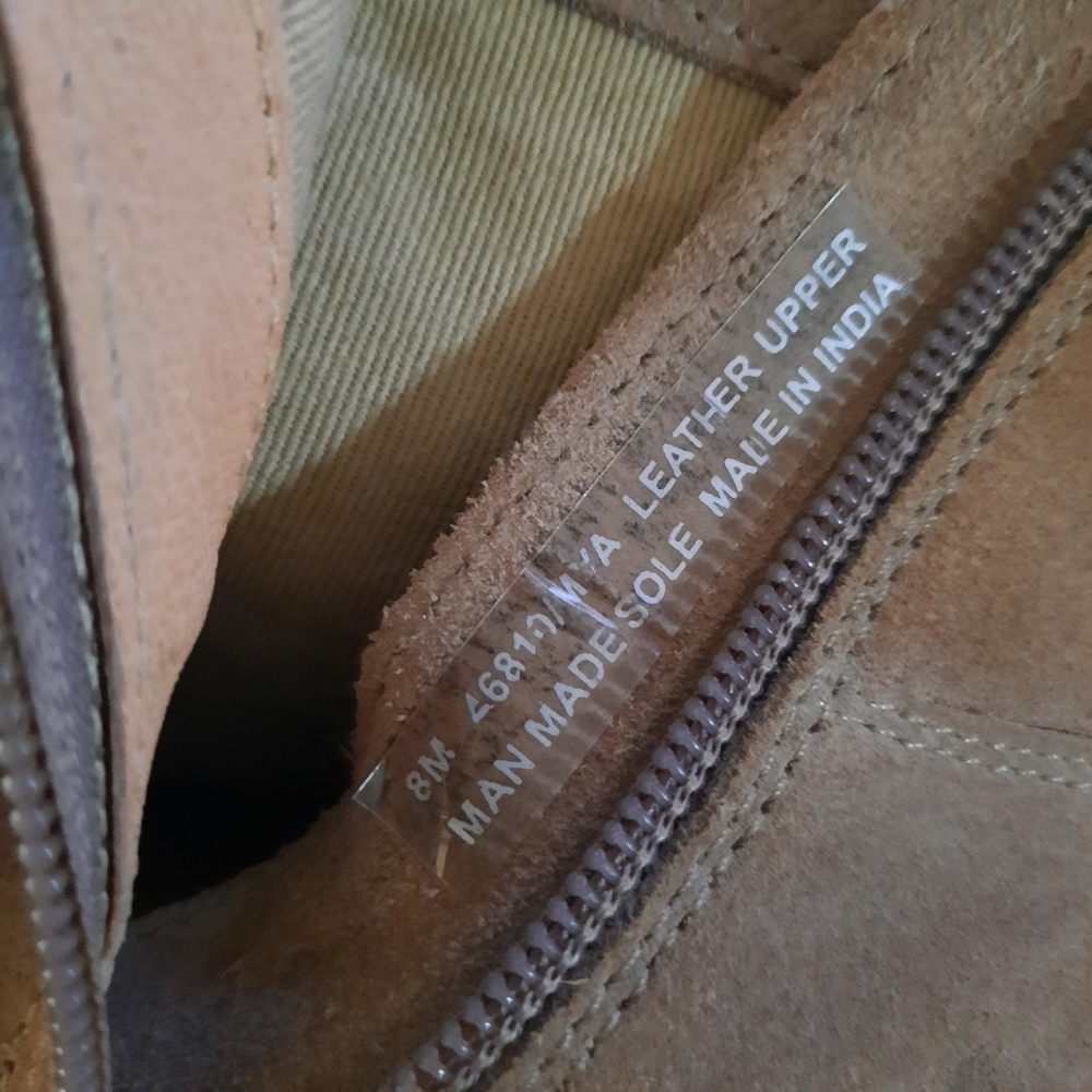 Diba Suede Leather Fringe Tan Booties - Picture 10 of 11